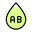 Universal blood type acceptor AB Rh layout icon