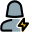 Flash logotype used for profile pictures as a indication of energized icon