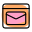 Email messenger on a landing page builder icon