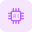 Microprocessor Technology with artificial intelligence isolated on a white background icon