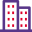 Prime location skyscraper huge office building layout icon