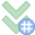 Chevron avec hashtag icon