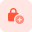 Add an authentication security protection Isolated only white background icon