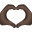 cuore-mani-carnagione-scura-emoji icon