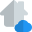 Smart houses connected with a cloud Technology isolated on a white background icon