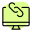 Linking website on a desktop computer layout icon