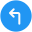 Turn left sign on a sign board icon