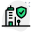 Office building with secured network with badge icon