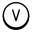 Circled V icon