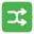 Twisted arrows for music shuffling button Interface icon