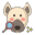 外部嗅探狗狗训练平面图标线性颜色平面图标 icon