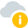 Info on a cloud service provider isolated on a white background icon