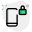 Mobile phone lock with padlock symbol logotype icon