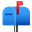 caixa de correio fechada com bandeira levantada icon