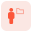 Employee sharing a single folder on an online server icon