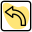 Turn left sign for traffic direction layout icon