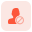 User blocked on a social media platform icon