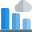 Bar chart infographics on the cloud network icon