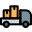 Pickup truck with large and heavy item delivery icon