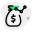 Point dotted analitical result for financial data icon