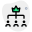 Employees under the Crown branch department isolated on a white background icon