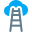 Stairs to reach sky concept of success icon