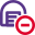 Delete storage warehouse logotype for digital logistics portal icon