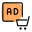 Buy ads online on an online portal icon