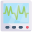 Cardiogram on screen icon