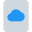 Cloud stored file with online content isolated on a white background icon