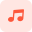 Quavare music note logotype isolated on a white background icon