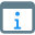 Info Logotype isolated on a web browser icon