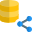 Share files on a database backup network icon