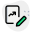 Edit line graph file isolated on a white background icon