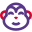 Happy smiling monkey face with eyes closed emoji icon