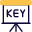 Key for success concept slide on presentation icon