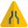Road connecting to a single service lane icon