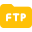 FTP file transfer folder isolated on a white background icon