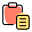 Paste the content to clipboard, computer file system. icon