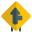 Intersect road from right towards front lane road signal icon