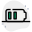 Phone medium battery power level indication isolated on a white background icon