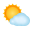小さな雲の後ろの太陽 icon