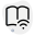 Downloading a book from a Wi-Fi internet connectivity icon