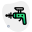 Dummy laser gun with scope isolated on white background icon