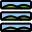 Layer of images in horizonal grid format icon