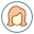 Circundado usuario Mujer Tipo de piel 1 2 icon
