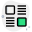 Crisscross format of media and text in an article icon