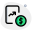 Financial information compared with line graph layout icon