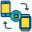 两个智能手机 icon