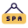 Spa hanging board for the hotel room service icon